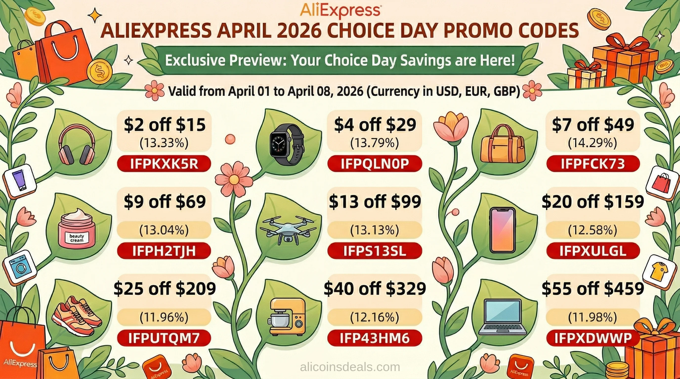 AliExpress Promo Codes: April Choice Day Deals (April 2026)