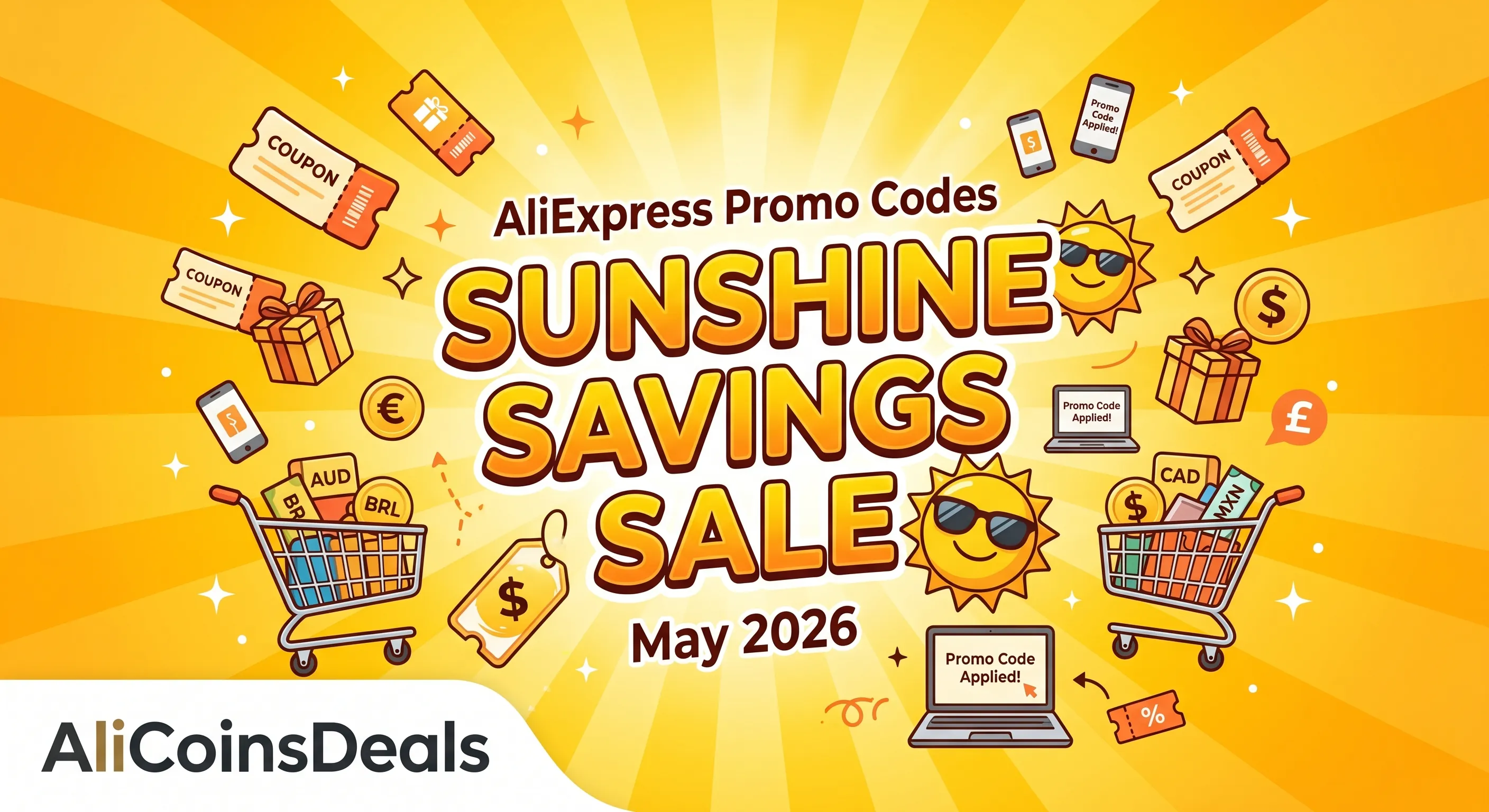 AliExpress Promo Codes: Sunshine Savings Sale (May 2026)